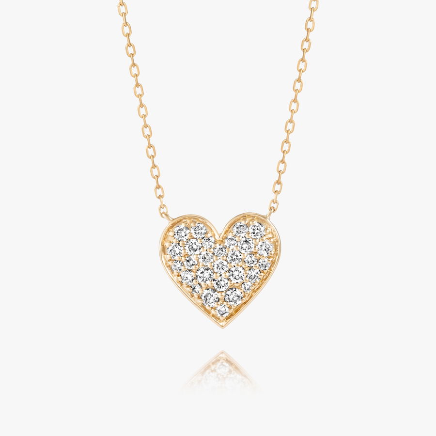 Lab-Grown Diamond Heart Pendant Rose Gold