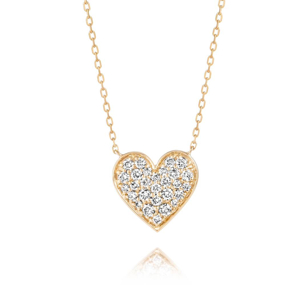 Lab-Grown Diamond Heart Pendant Rose Gold