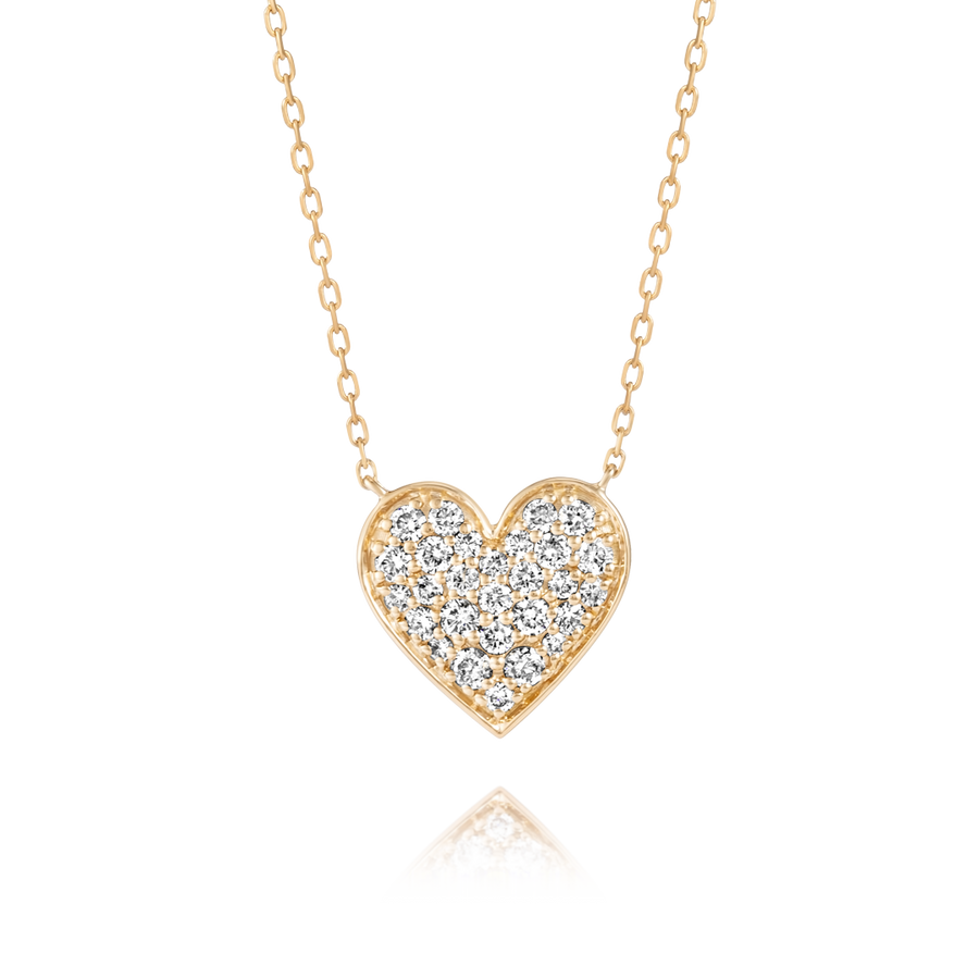 Lab-Grown Diamond Heart Pendant Rose Gold