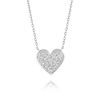 Lab-Grown Diamond Heart Pendant White Gold