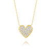 Lab-Grown Diamond Heart Pendant Yellow Gold