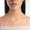 Large Natural Diamond Disc Pendant Rose Gold