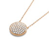 Large Natural Diamond Disc Pendant Rose Gold