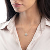 Large Natural Diamond Disc Pendant Yellow Gold