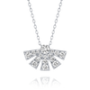Half Sunrise Natural Diamond Pendant White Gold