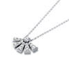 Half Sunrise Natural Diamond Pendant White Gold