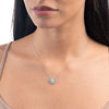 Full Sunrise Natural Diamond Pendant White Gold
