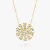 Full Sunrise Natural Diamond Pendant Yellow Gold
