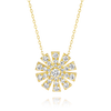 Full Sunrise Natural Diamond Pendant Yellow Gold