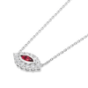 Marquise Evil Eye Ruby And Diamond Pendant White Gold