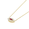 Marquise Evil Eye Ruby And Diamond Pendant Yellow Gold