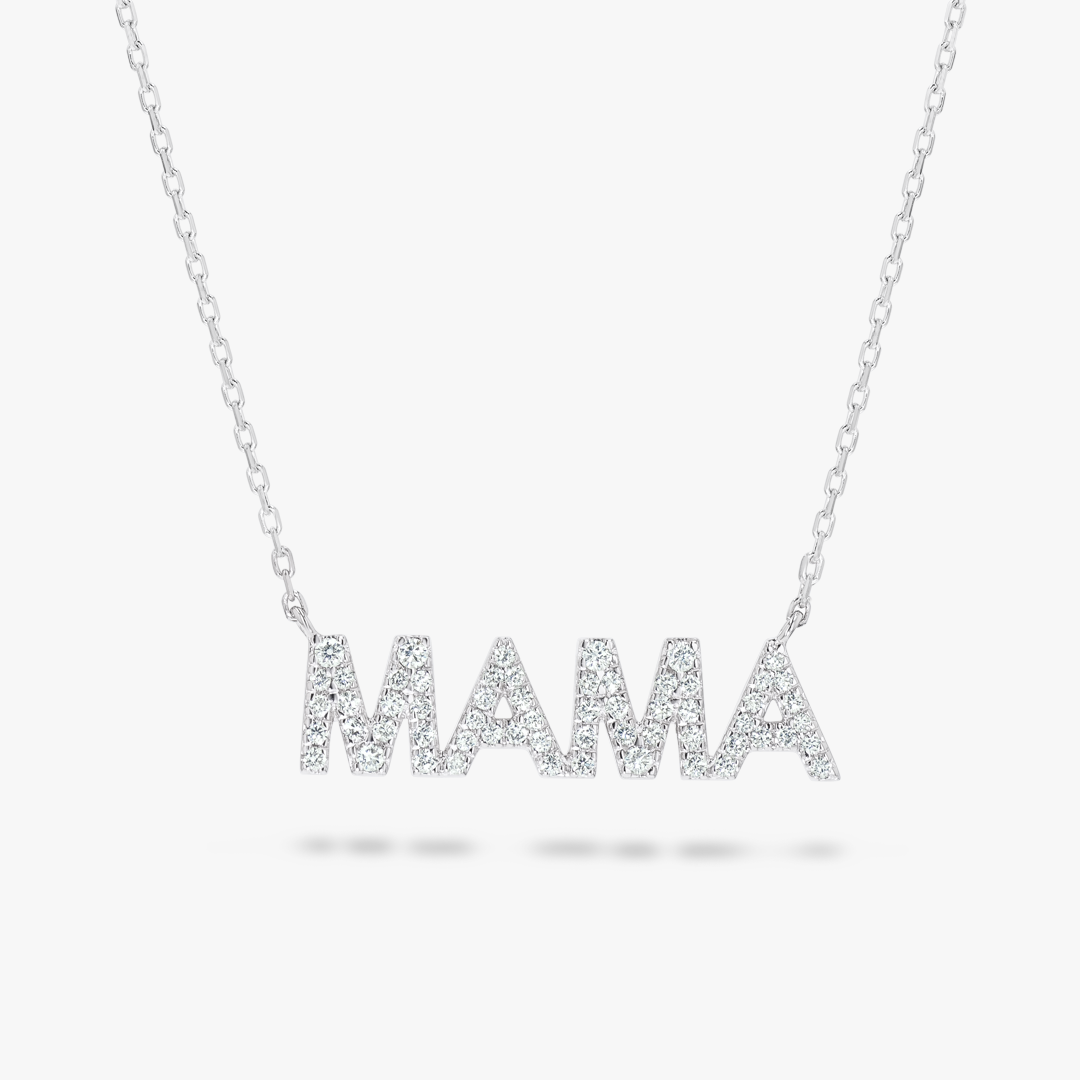Mama Natural Diamond Pendant White Gold