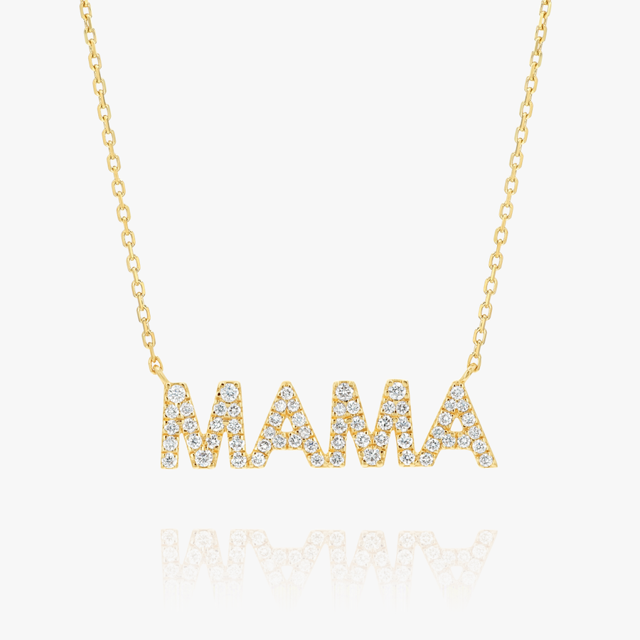 Mama Lab-Grown Diamond Pendant Yellow Gold