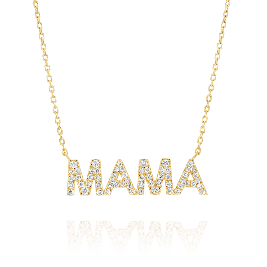 Mama Lab-Grown Diamond Pendant Yellow Gold