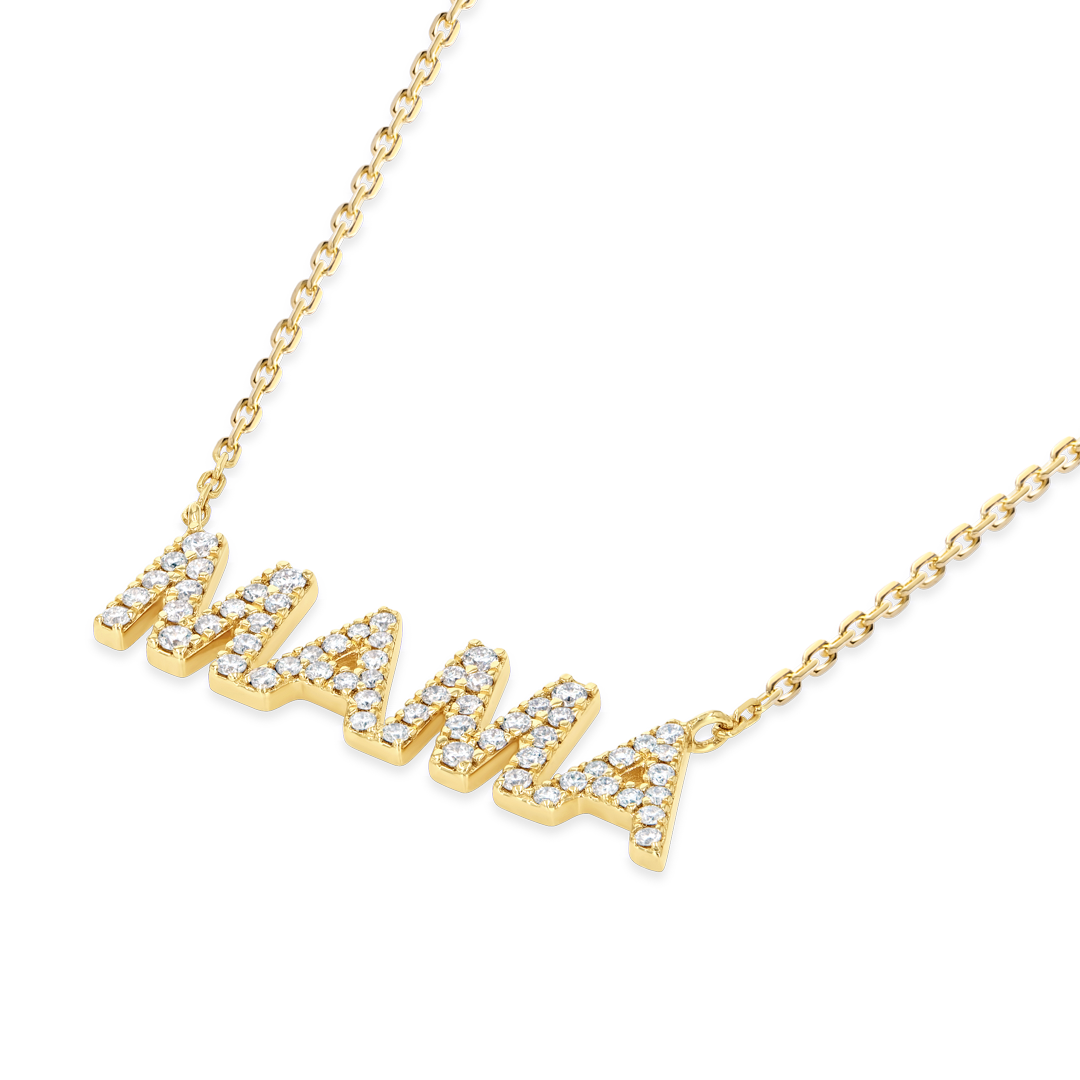 Mama Lab-Grown Diamond Pendant Yellow Gold