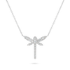 Dragonfly Natural Diamond Pendant White Gold