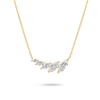 Marquise Natural Diamond Wing Pendant Yellow Gold