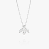 Pixie Wing Natural Diamond Pendant White Gold