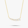 Round Natural Diamond Wing Pendant Yellow Gold