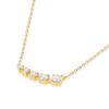 Round Natural Diamond Wing Pendant Yellow Gold