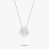 Lab-Grown Diamond Flower Pendant White Gold