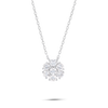 Lab-Grown Diamond Flower Pendant White Gold