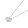 Lab-Grown Diamond Flower Pendant White Gold