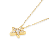 Natural Diamond Star Pendant Yellow Gold