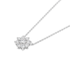 Flower Petal Natural Diamond Pendant White Gold