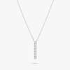 Lab-Grown Diamond Bar Pendant White Gold