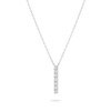 Natural Diamond Bar Pendant White Gold