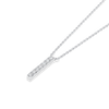 Natural Diamond Bar Pendant White Gold