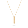 Natural Diamond Bar Pendant Yellow Gold