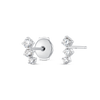 Graduating Trio Lab-Grown Diamond Bar Earrings White Gold