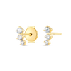 Graduating Trio Lab-Grown Diamond Bar Earrings Yellow Gold
