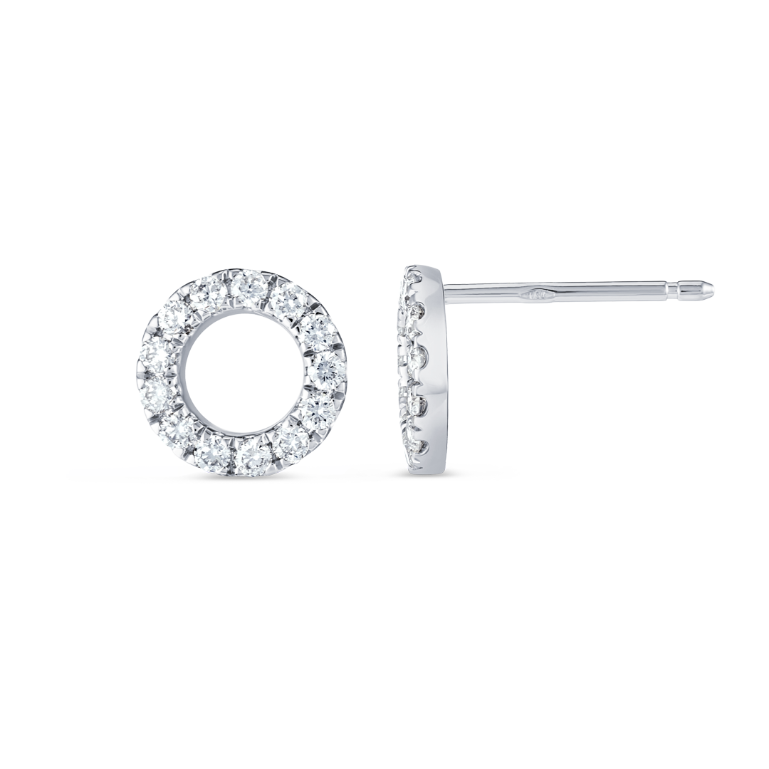 Circular Lab-Grown Diamond Earrings White Gold