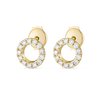 Circular Lab-Grown Diamond Earrings Yellow Gold