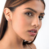Circular Ruby Earrings Yellow Gold