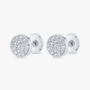 Lab-Grown Diamond Disc Earrings White Gold