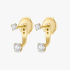 Lab-Grown Diamond Raindrop Earrings Yellow Gold