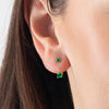 Emerald Raindrop Earrings Yellow Gold