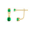 Emerald Raindrop Earrings Yellow Gold