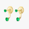 Emerald Raindrop Earrings Yellow Gold