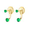 Emerald Raindrop Earrings Yellow Gold