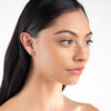 Emerald & Lab-Grown Diamond Star Earrings Yellow Gold
