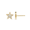Lab-Grown Diamond Star Earrings Yellow Gold