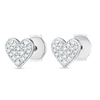 Lab-Grown Diamond Heart Earrings White Gold