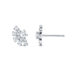 Lab-Grown Diamond Sunrise Earrings White Gold