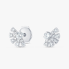 Lab-Grown Diamond Sunrise Earrings White Gold