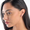 Blue Sapphire & Lab-Grown Diamond Sunrise Earrings White Gold